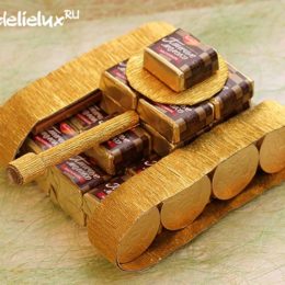 Танк из конфет — мастер-класс