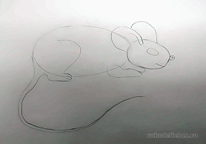 Как нарисовать мышку ребенку 3 года