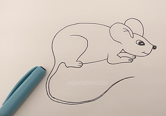 Как нарисовать мышку ребенку 3 года