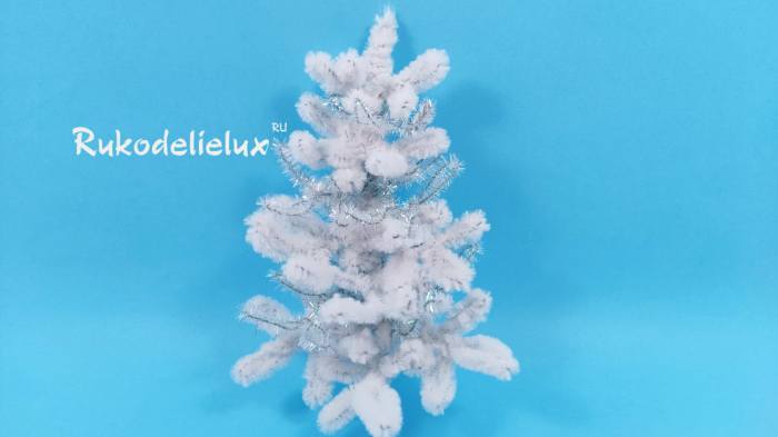 снежная елочка из проволоки пушистой фото 6