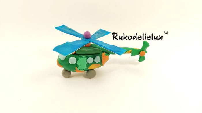 вертолеты из пластилина своими руками для детей