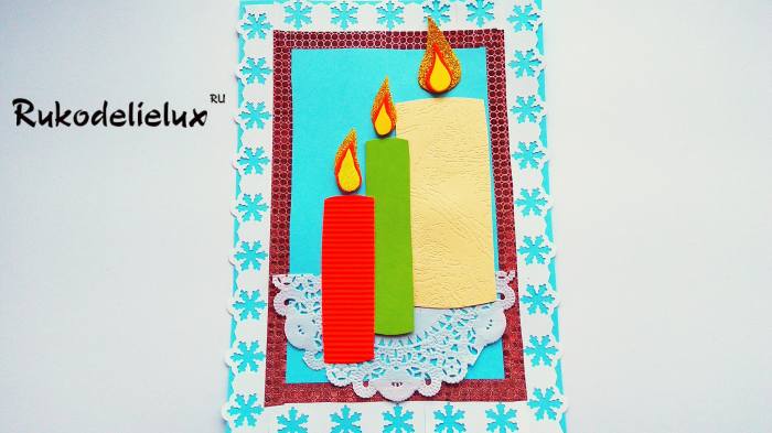 открытка со свечами рождественская фото 7