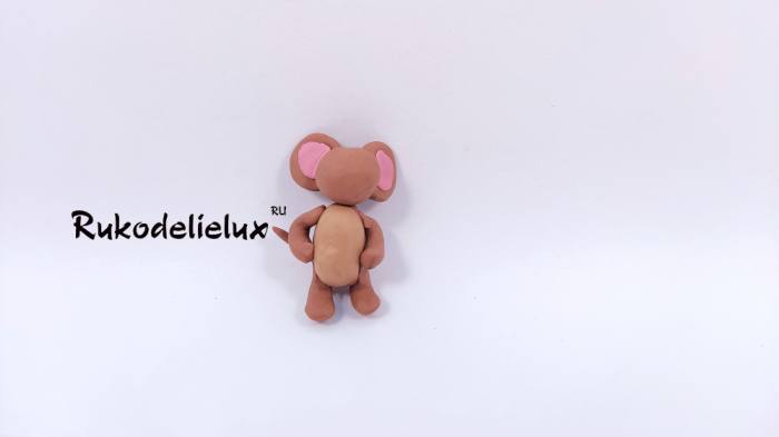 мышка Джерри из мультика пластилин с лапками