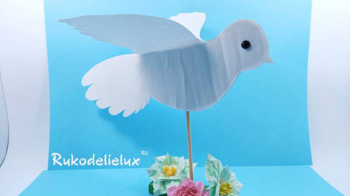 символ мира голубь из бумаги и картона своими руками