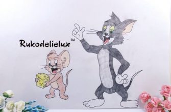 рисуем персонажей Тома и Джерри карандашами