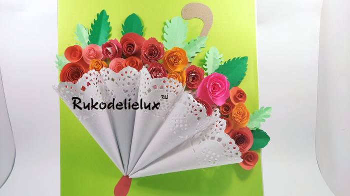 готовая аппликация зонтик с цветами