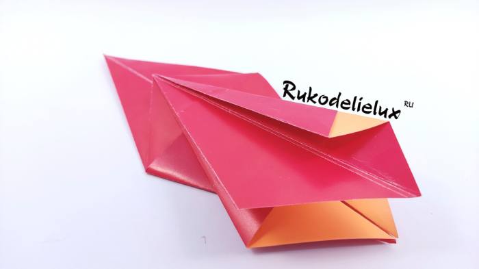стороны боковые к центру оригами бумаги павлин
