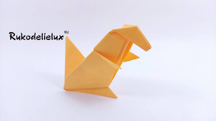 готовая белка оригами из бумаги для детей