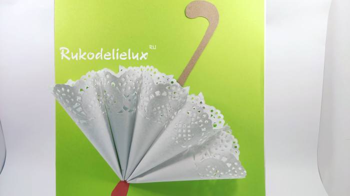 зонтик аппликация фото 4 с цветами