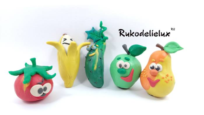 фрукты и овощи из пластилина своими руками