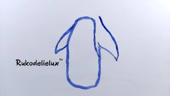 как нарисовать пингвина красками фото 21