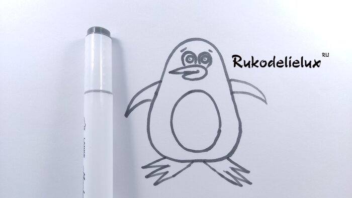 как нарисовать пингвиненка фото 30