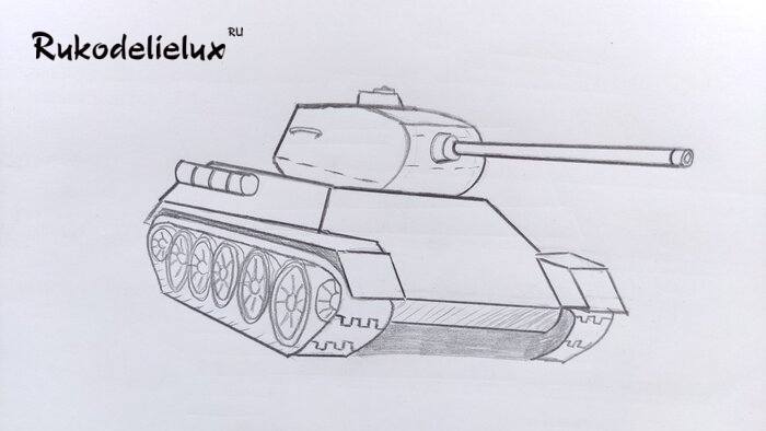 рисунок танка т 34 фото 14