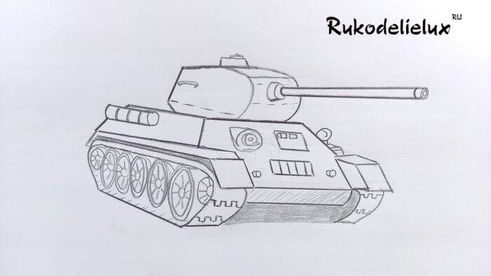 рисунок танка т 34 фото 15