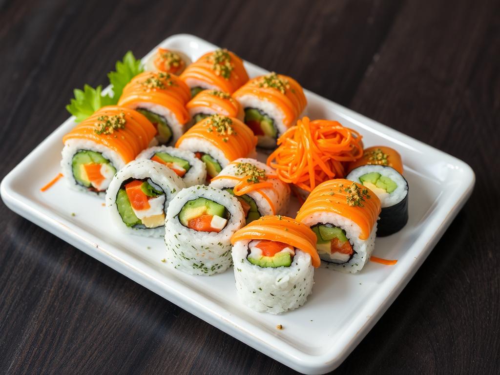sushi and rollsфото